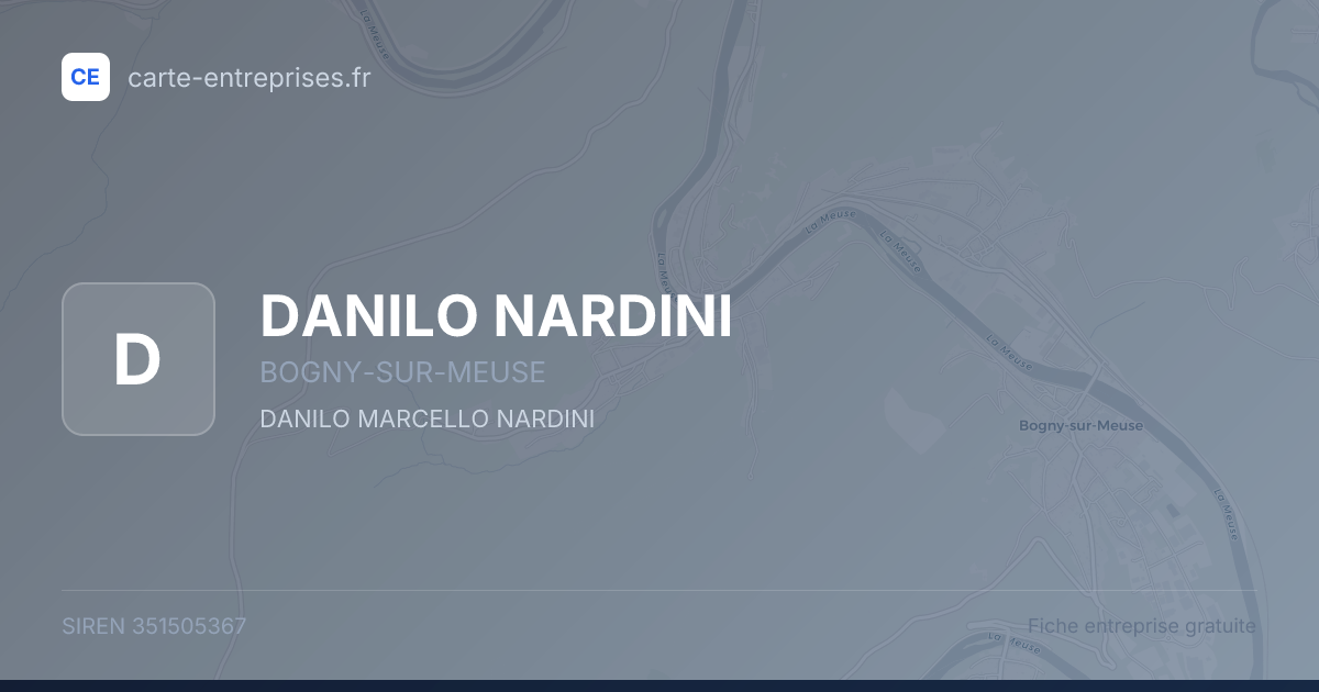 DANILO NARDINI — 351505367 — fiche entreprise
