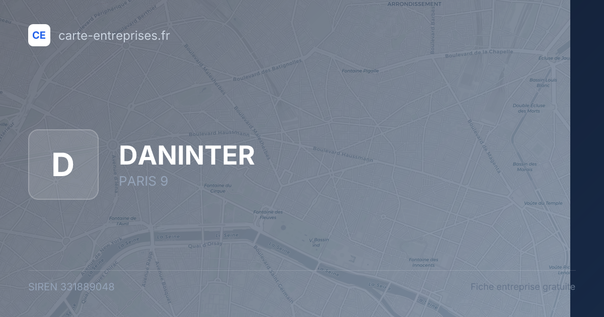 DANINTER — 331889048 — fiche entreprise