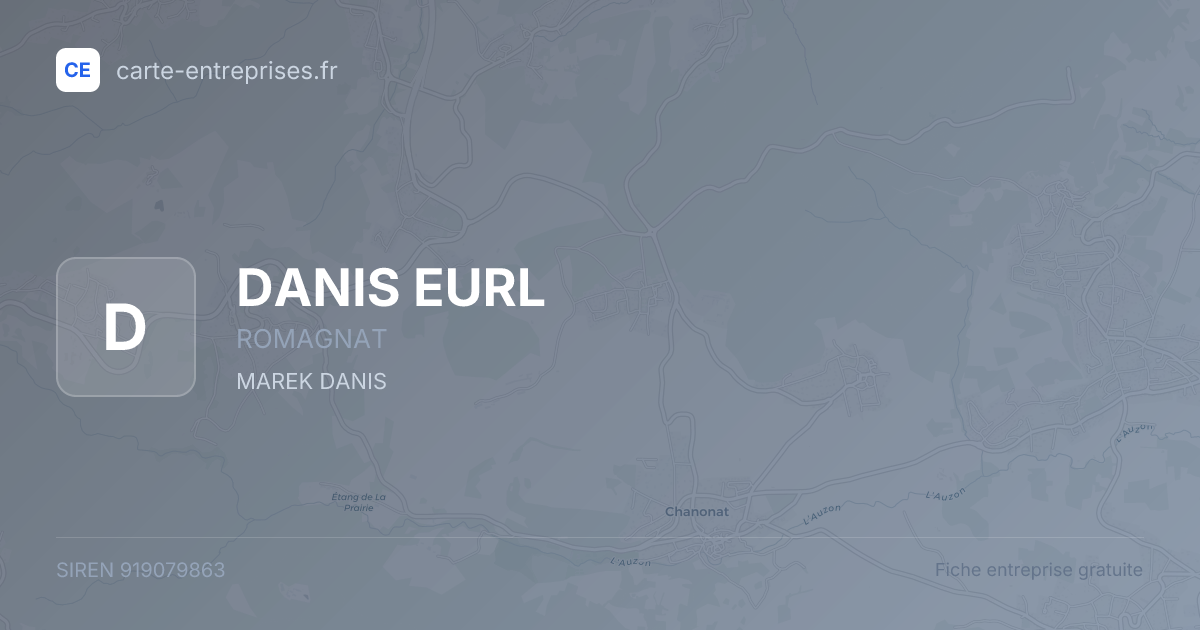 DANIS EURL — 919079863 — fiche entreprise