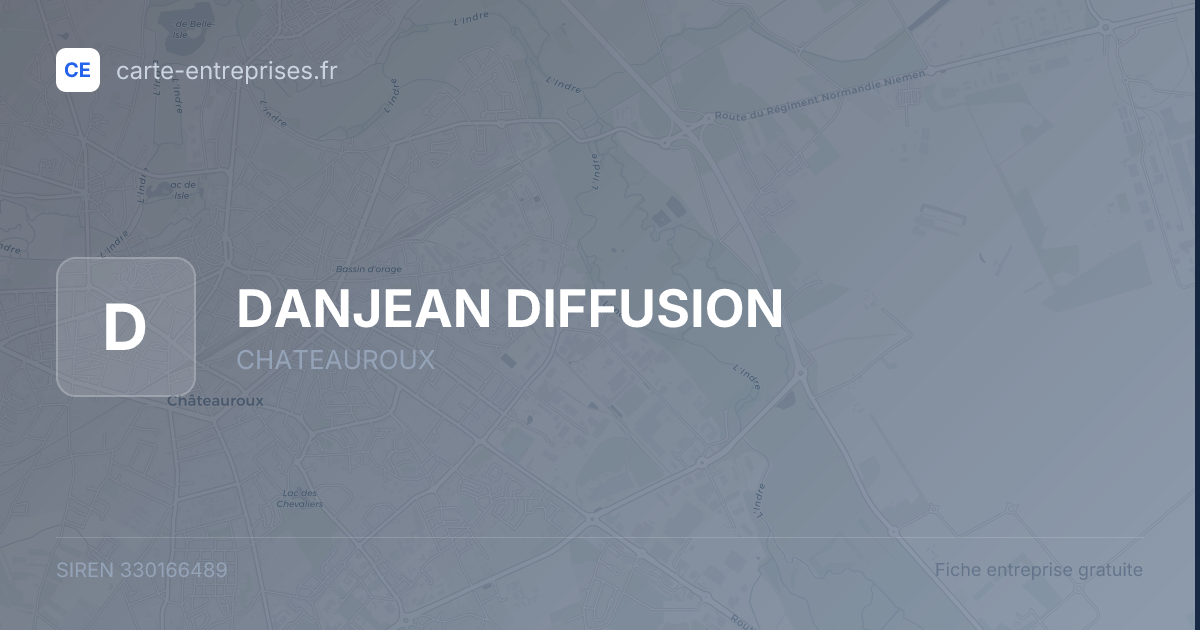DANJEAN DIFFUSION — 330166489 — fiche entreprise