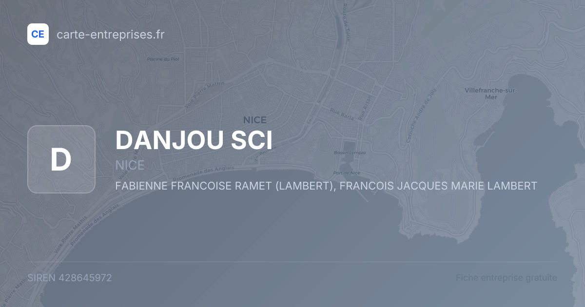 DANJOU SCI — 428645972 — fiche entreprise