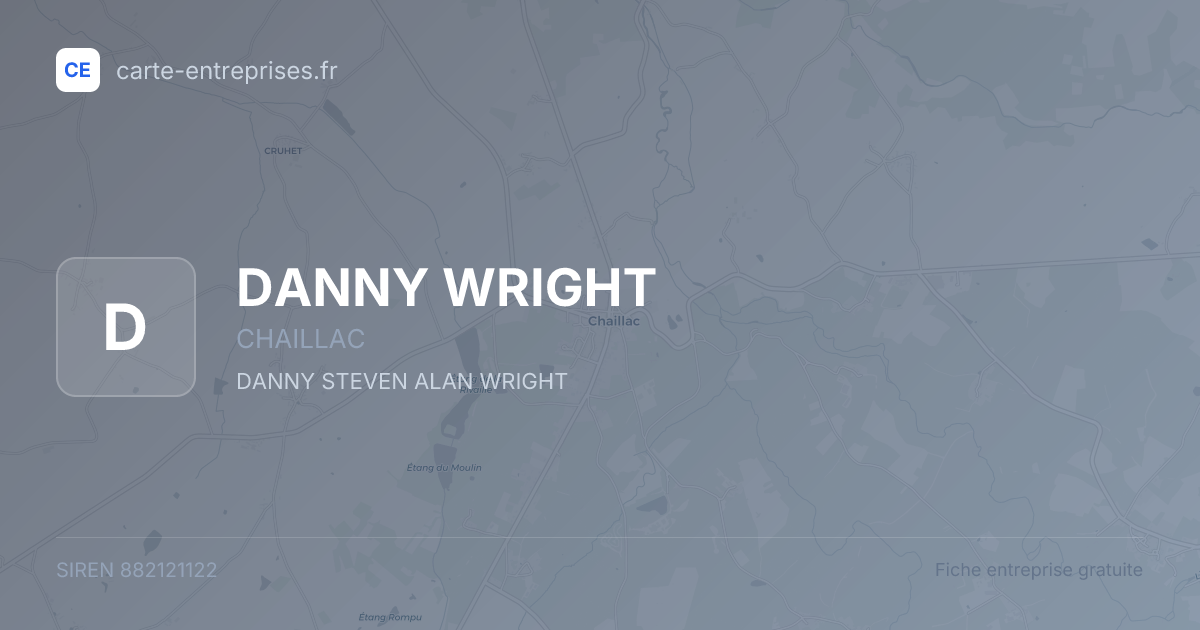 DANNY WRIGHT — 882121122 — fiche entreprise