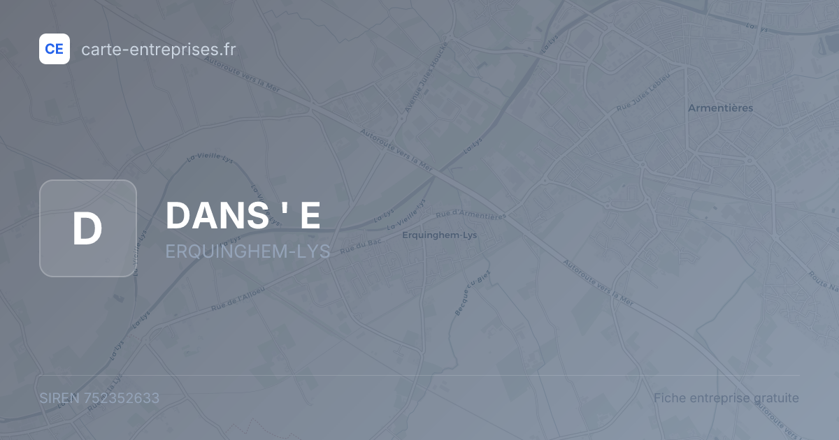 DANS ' E — 752352633 — fiche entreprise