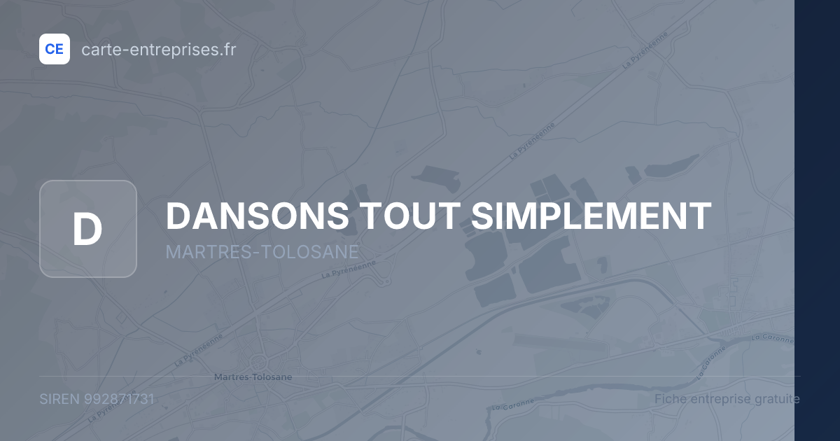 DANSONS TOUT SIMPLEMENT — 992871731 — fiche entreprise