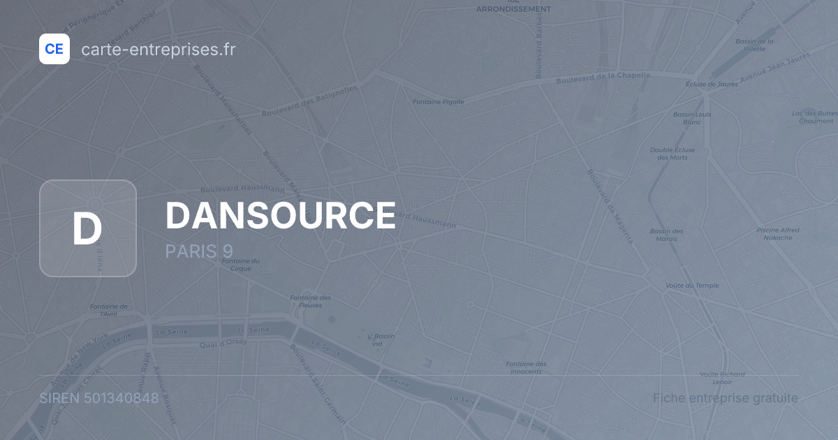 DANSOURCE — 501340848 — fiche entreprise