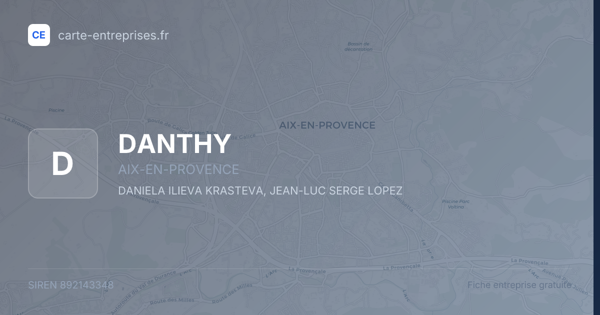 DANTHY — 892143348 — fiche entreprise