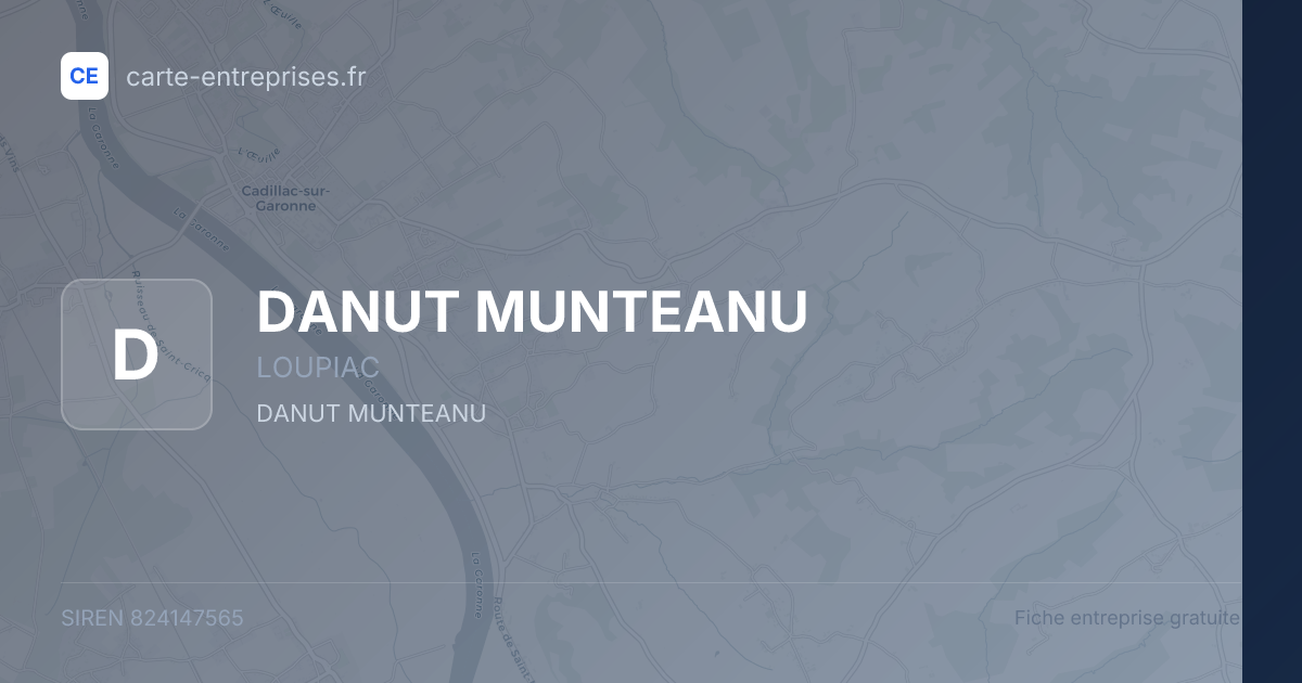 DANUT MUNTEANU — 824147565 — fiche entreprise