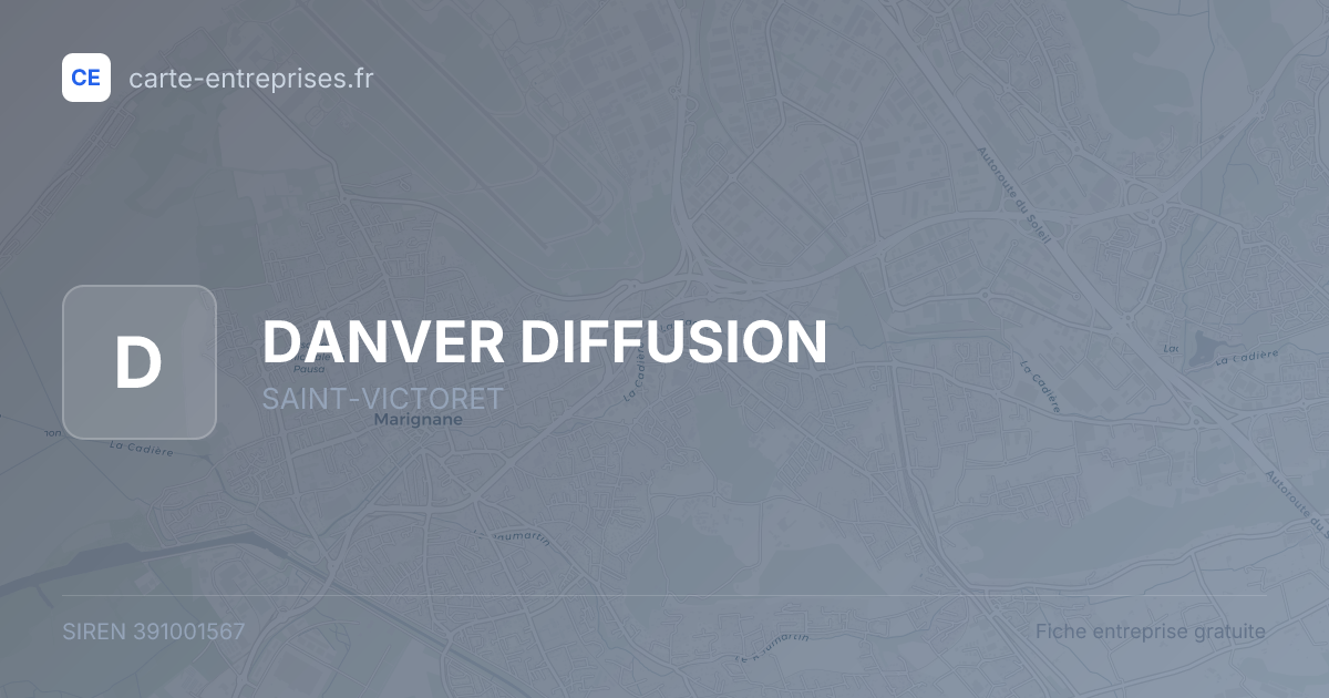 DANVER DIFFUSION — 391001567 — fiche entreprise