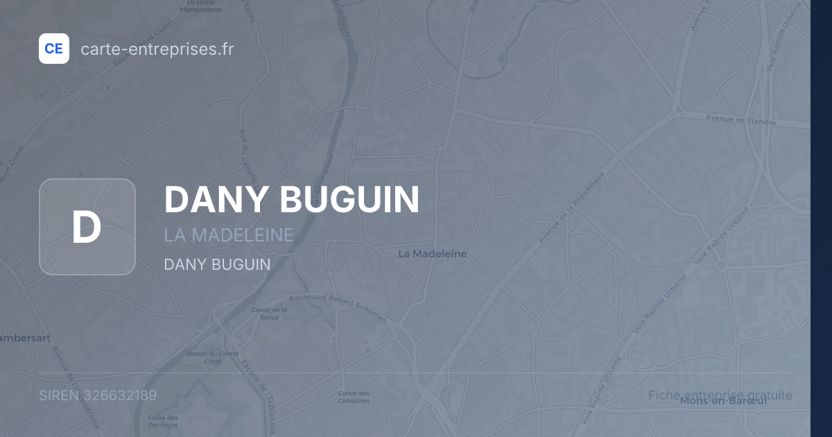 DANY BUGUIN — 326632189 — fiche entreprise