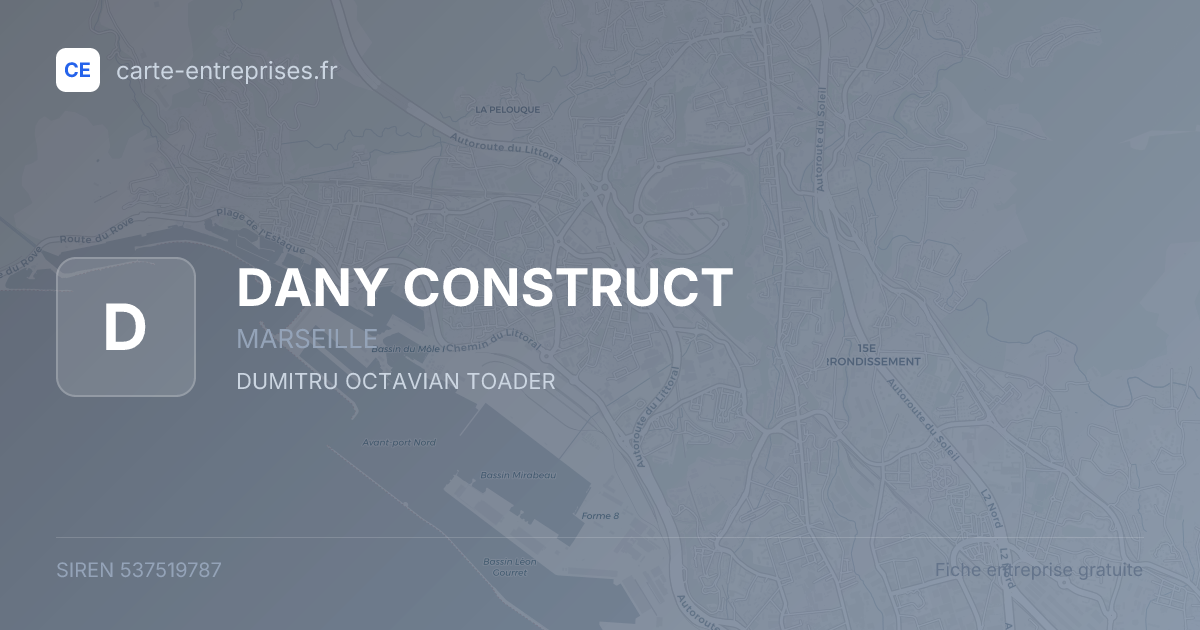 DANY CONSTRUCT — 537519787 — fiche entreprise