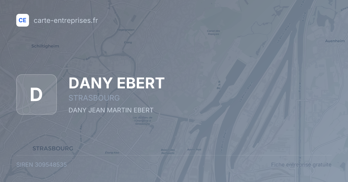 DANY EBERT — 309548535 — fiche entreprise