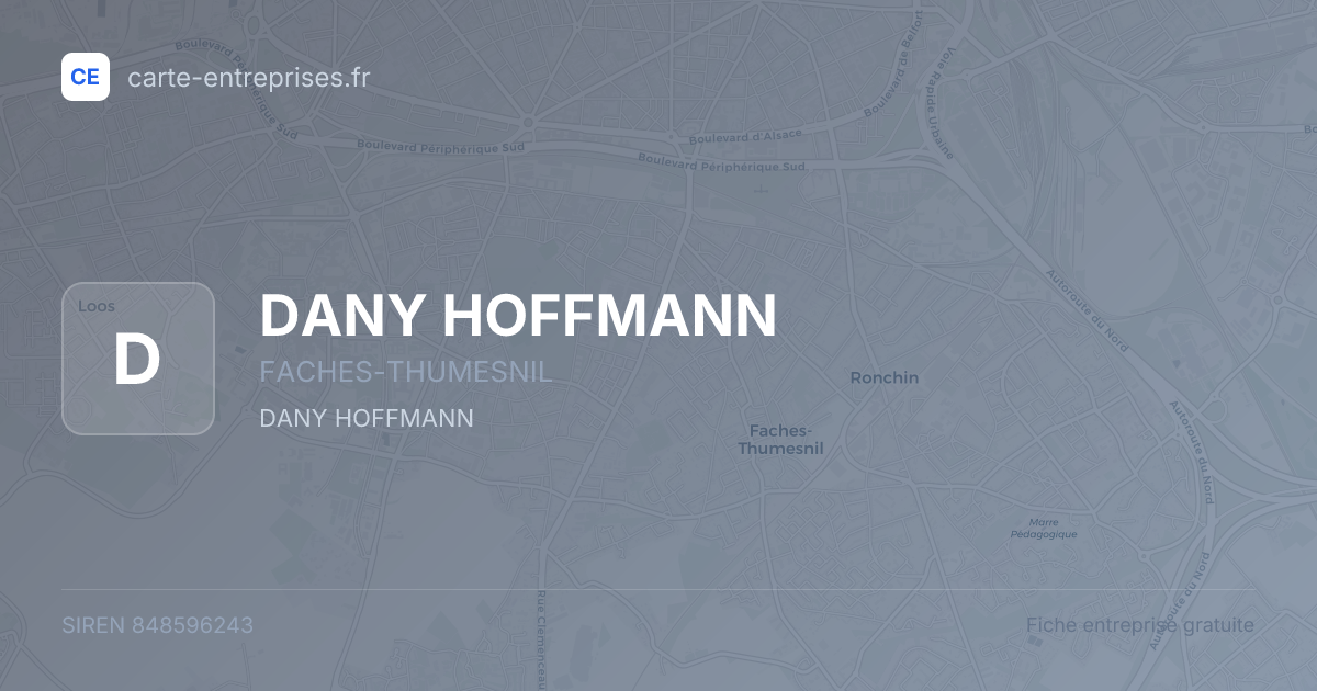 DANY HOFFMANN — 848596243 — fiche entreprise