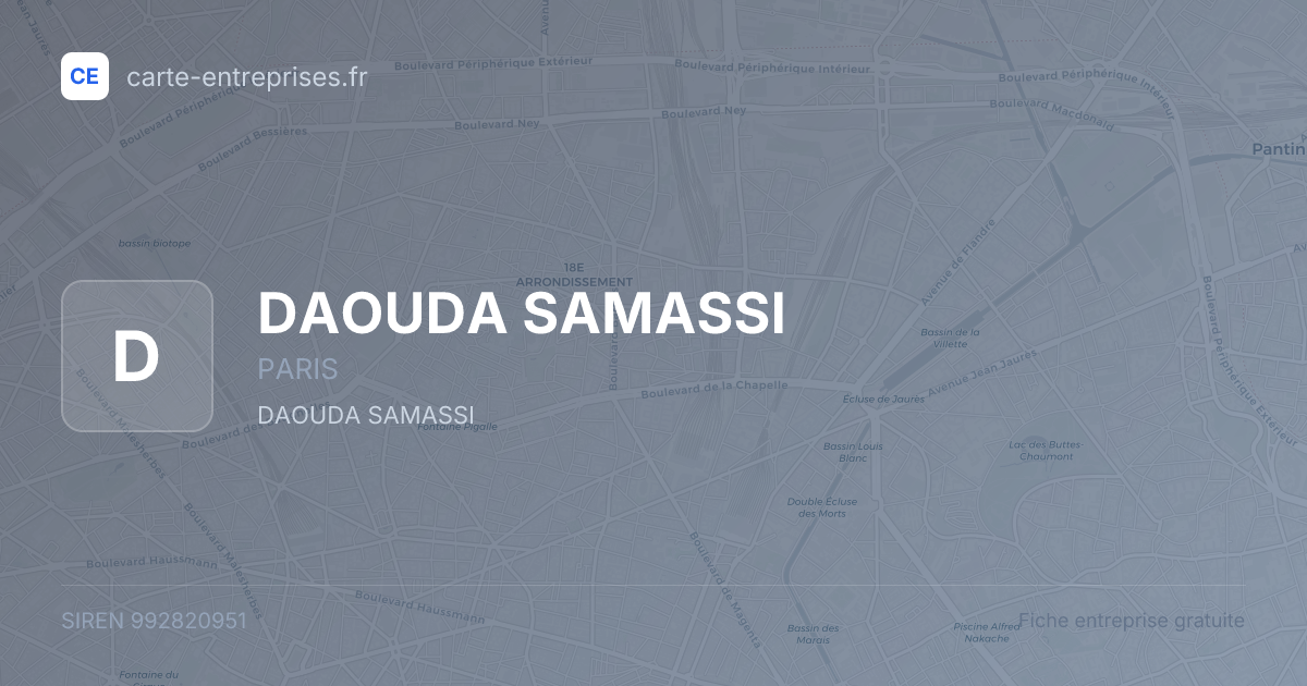 DAOUDA SAMASSI — 992820951 — fiche entreprise