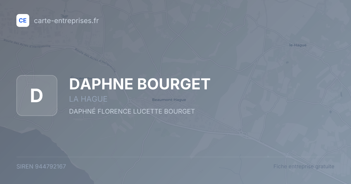 DAPHNE BOURGET — 944792167 — fiche entreprise