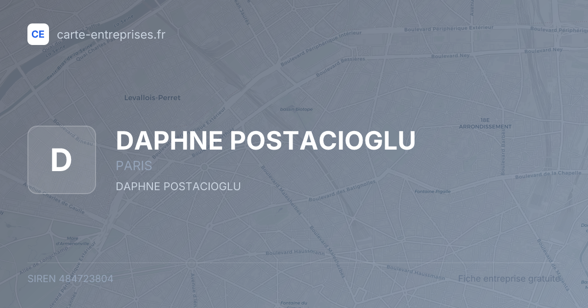 DAPHNE POSTACIOGLU — 484723804 — fiche entreprise