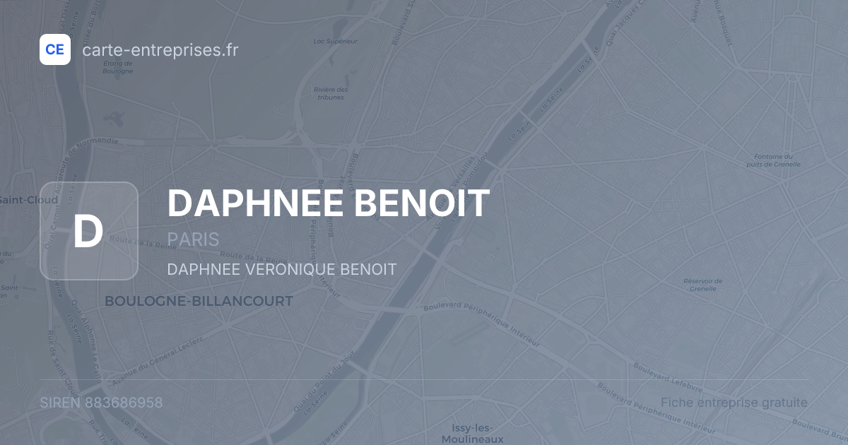 DAPHNEE BENOIT — 883686958 — fiche entreprise