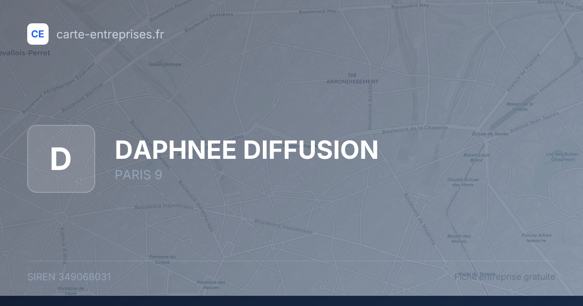 DAPHNEE DIFFUSION — 349068031 — fiche entreprise