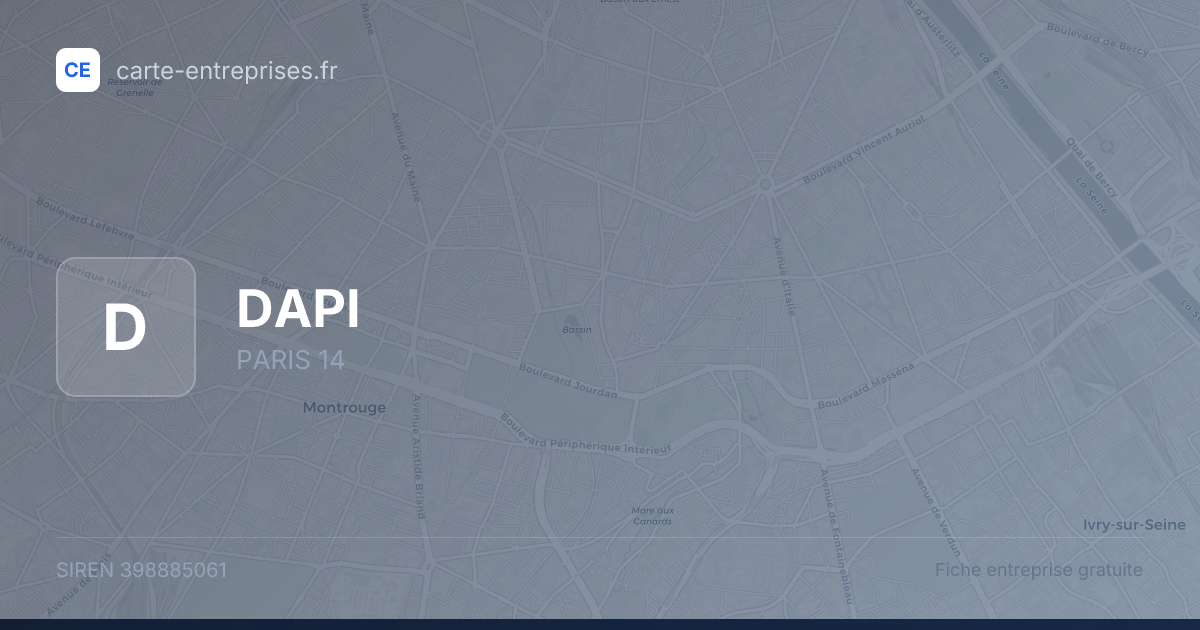 DAPI — 398885061 — fiche entreprise