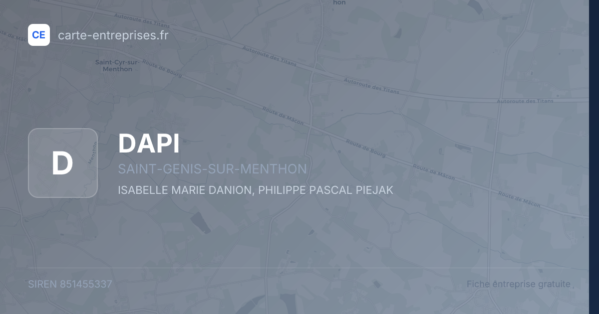 DAPI — 851455337 — fiche entreprise
