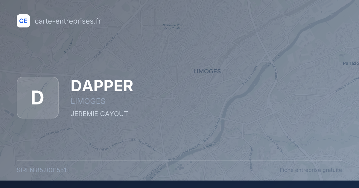 DAPPER — 852001551 — fiche entreprise