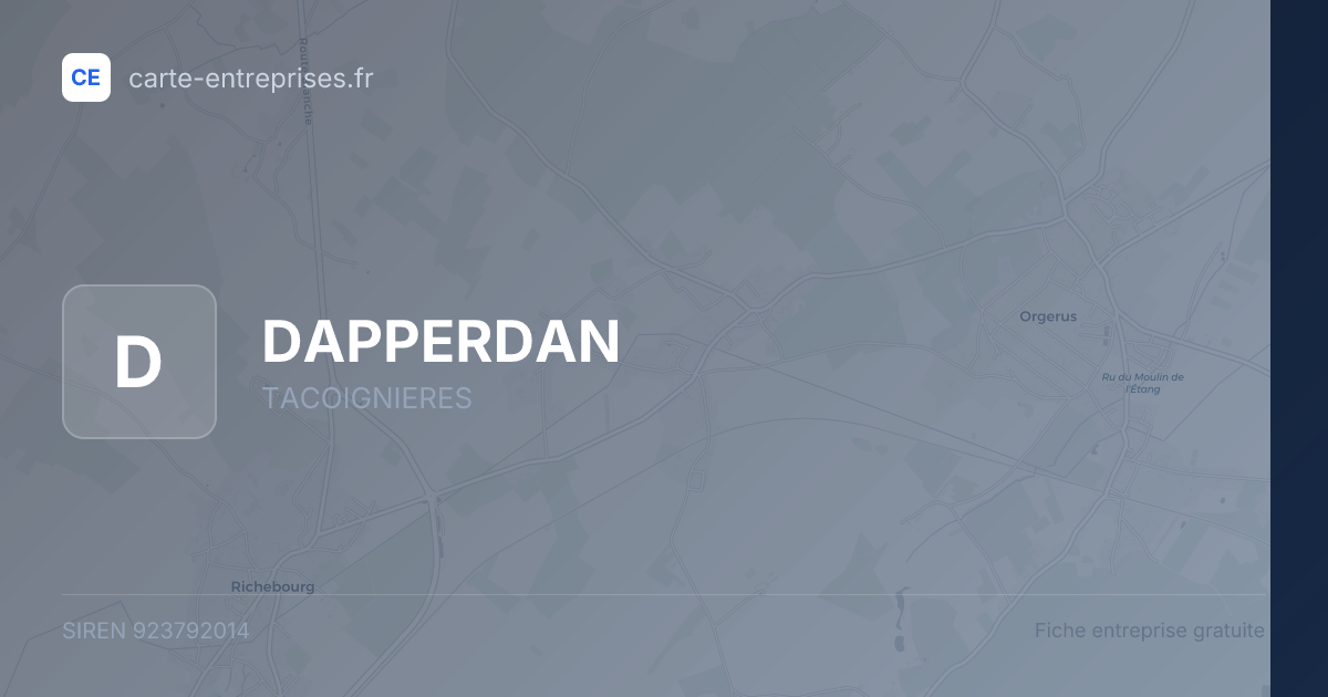 DAPPERDAN — 923792014 — fiche entreprise