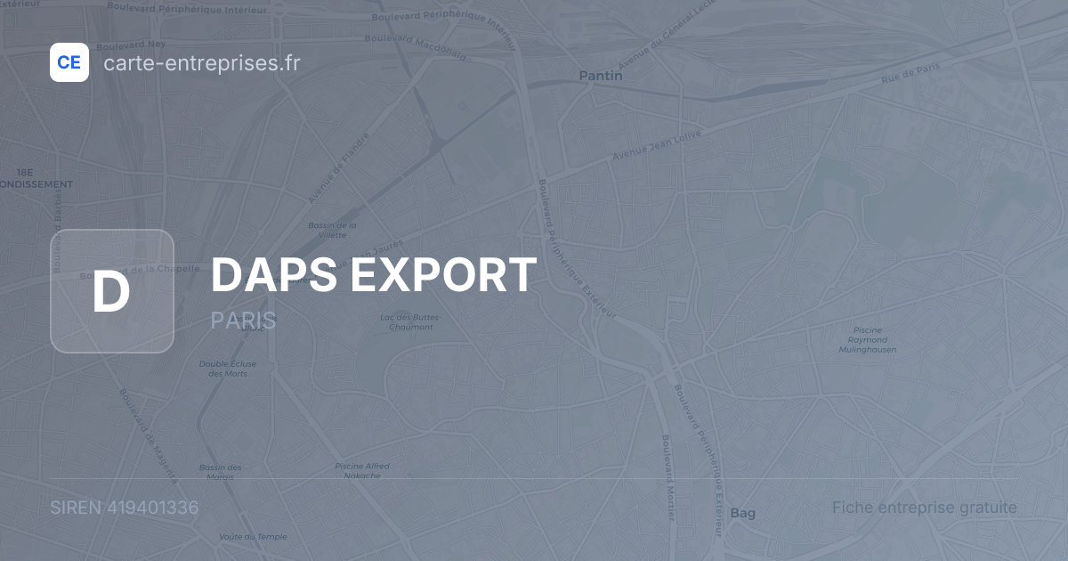 DAPS EXPORT — 419401336 — fiche entreprise