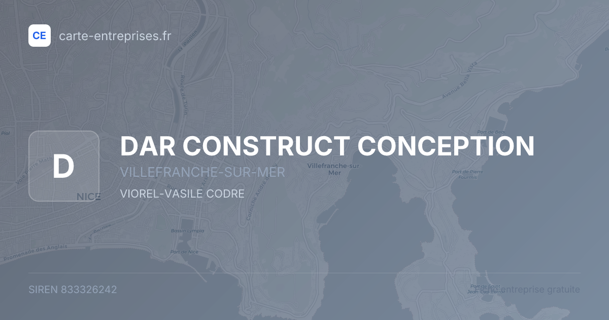 DAR CONSTRUCT CONCEPTION — 833326242 — fiche entreprise