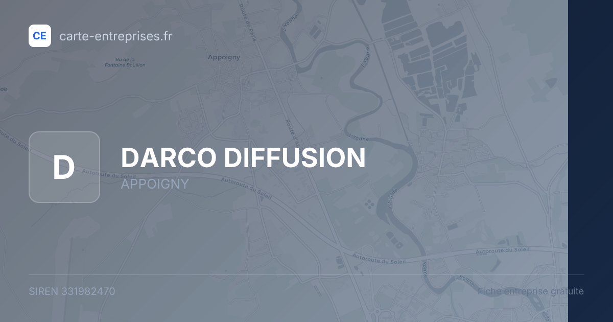 DARCO DIFFUSION — 331982470 — fiche entreprise