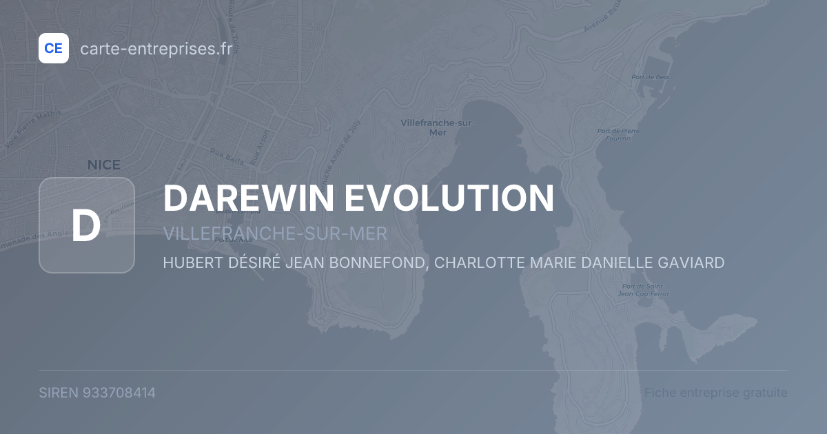 DAREWIN EVOLUTION — 933708414 — fiche entreprise