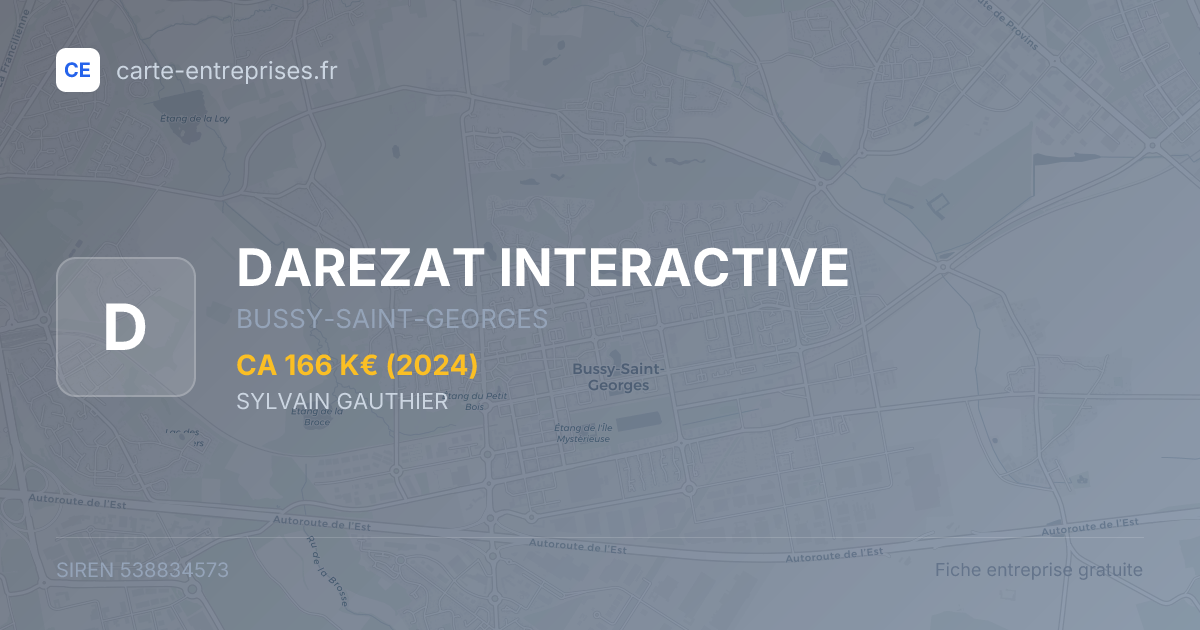 DAREZAT INTERACTIVE — 538834573 — fiche entreprise