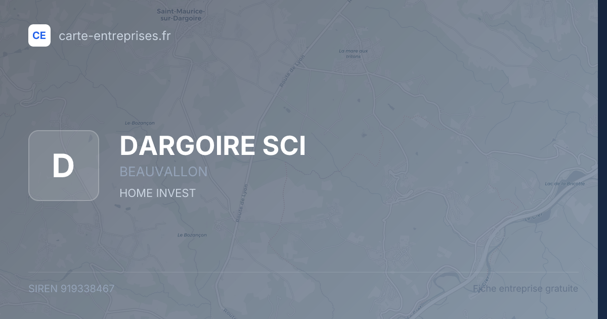 DARGOIRE SCI — 919338467 — fiche entreprise