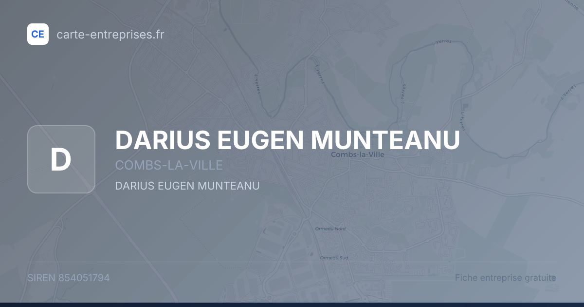 DARIUS EUGEN MUNTEANU — 854051794 — fiche entreprise