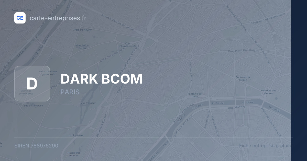 DARK BCOM — 788975290 — fiche entreprise