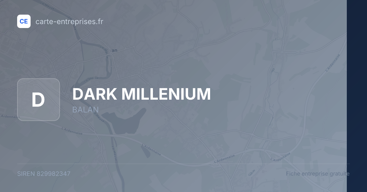DARK MILLENIUM — 829982347 — fiche entreprise