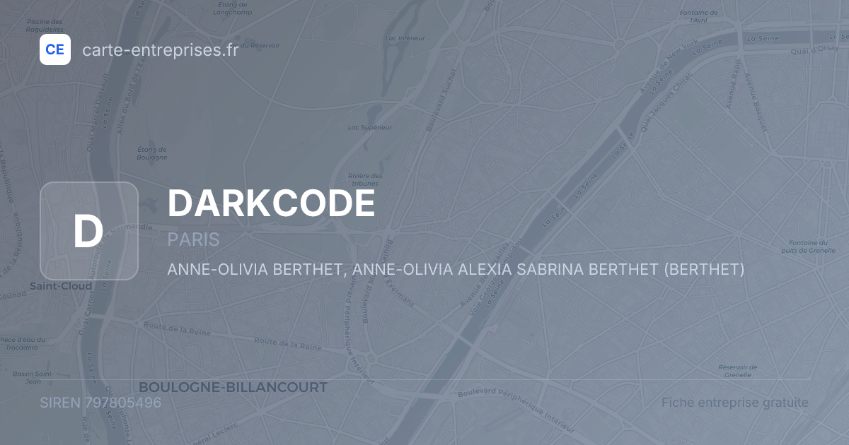 DARKCODE — 797805496 — fiche entreprise