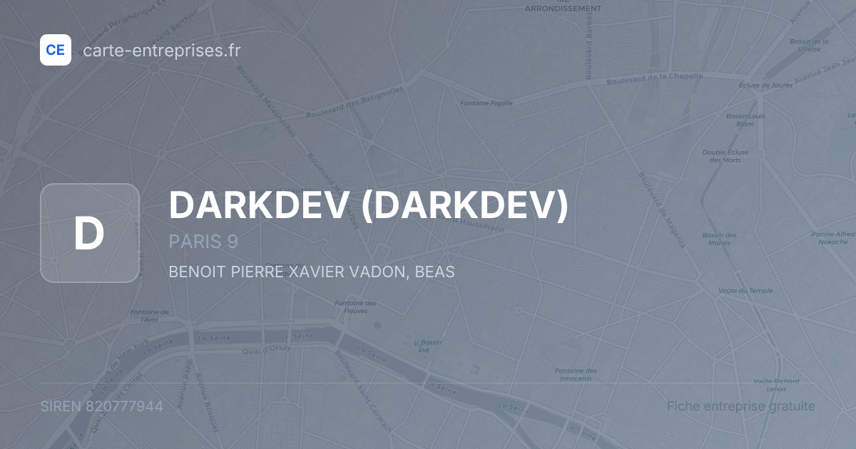 DARKDEV — 820777944 — fiche entreprise