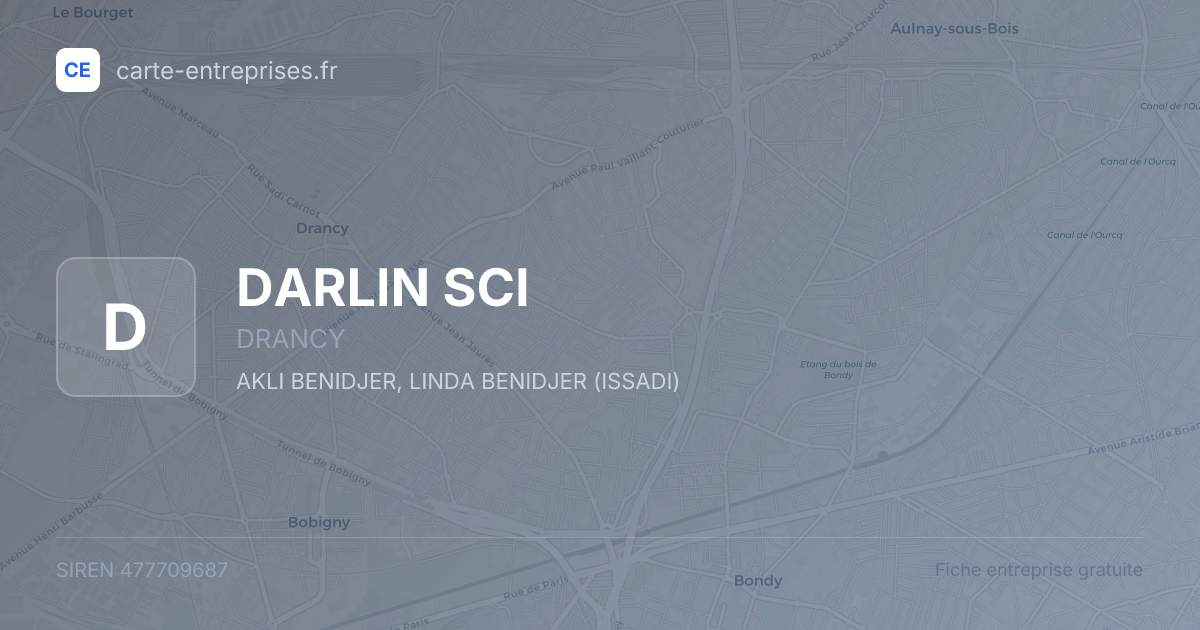 DARLIN SCI — 477709687 — fiche entreprise