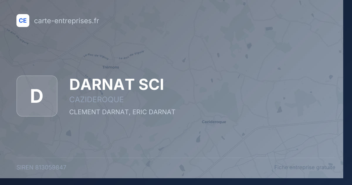 DARNAT SCI — 813059847 — fiche entreprise