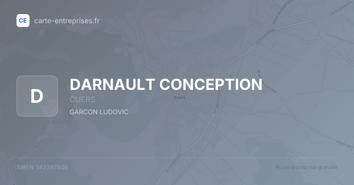 DARNAULT CONCEPTION — 342247806 — fiche entreprise