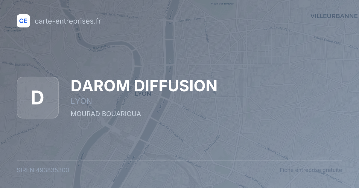 DAROM DIFFUSION — 493835300 — fiche entreprise