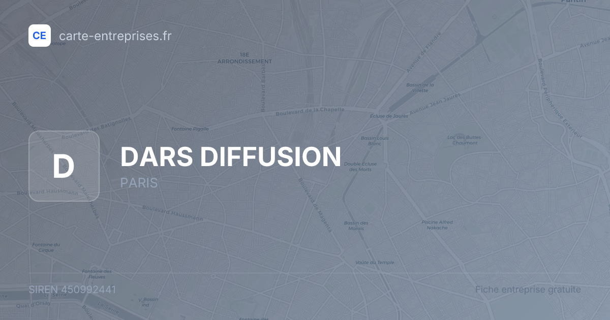 DARS DIFFUSION — 450992441 — fiche entreprise