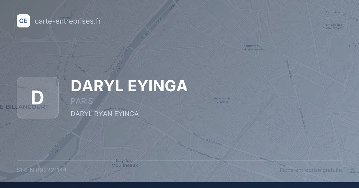 DARYL EYINGA — 892221144 — fiche entreprise