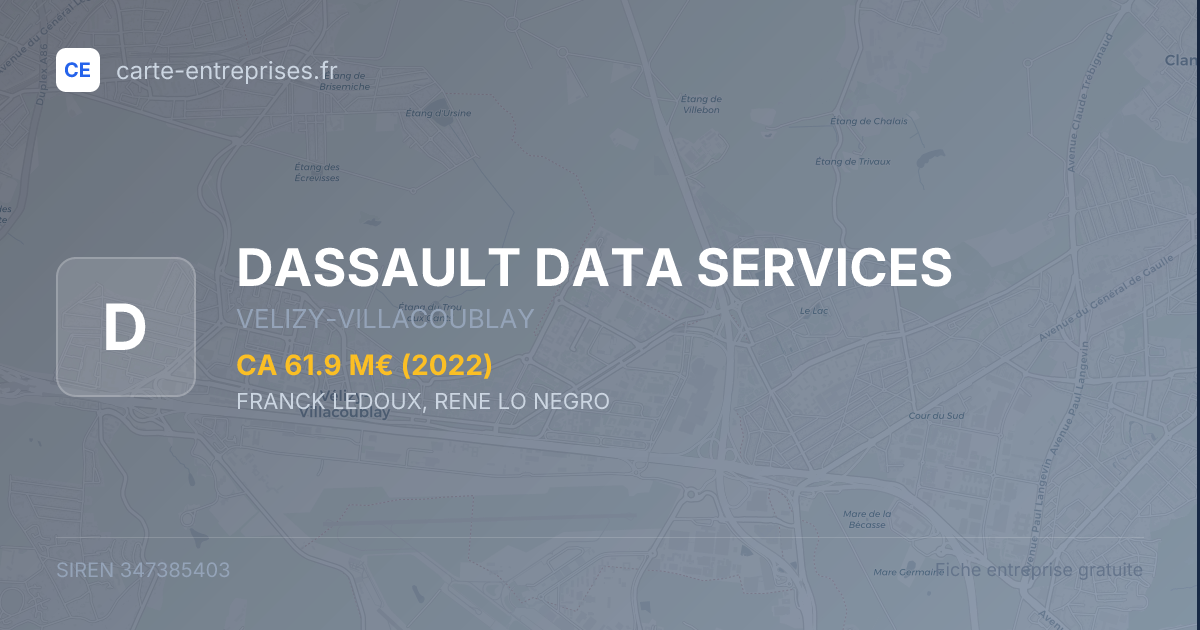 DASSAULT DATA SERVICES — 347385403 — fiche entreprise