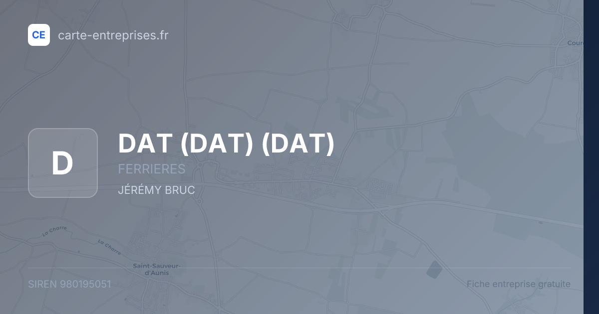 DAT (DAT) (DAT) — 980195051 — fiche entreprise