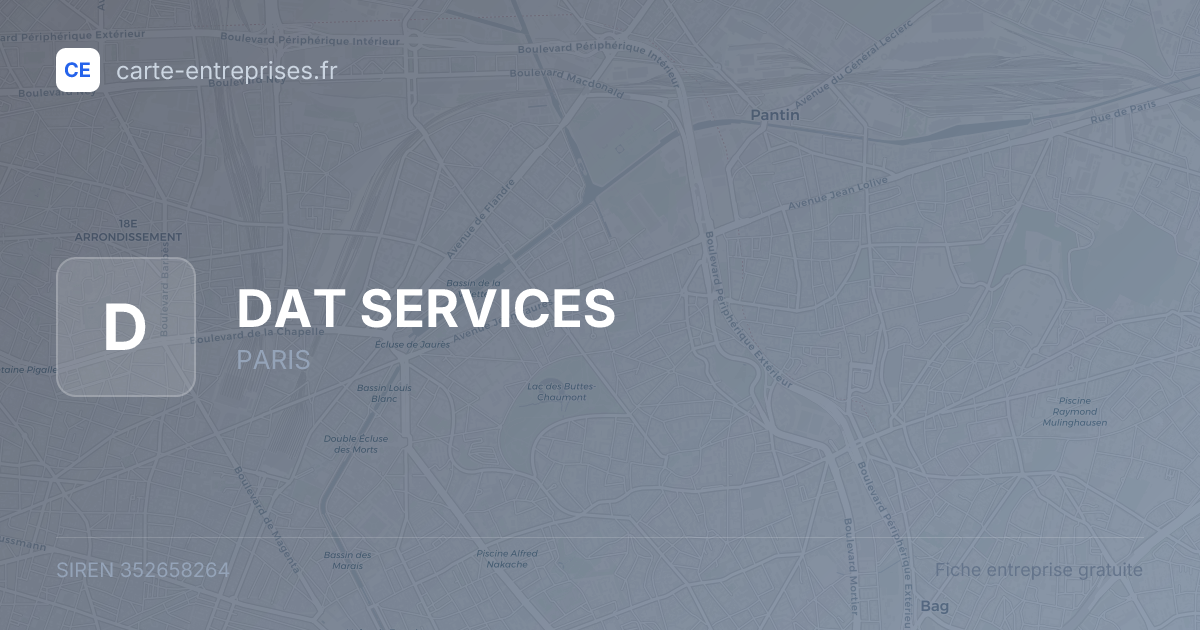 DAT SERVICES — 352658264 — fiche entreprise