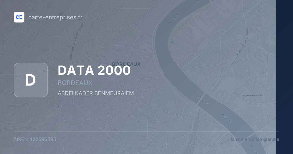 DATA 2000 — 422596395 — fiche entreprise