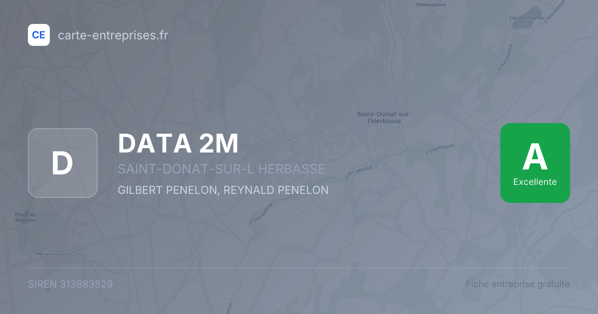 DATA 2M — 313883829 — fiche entreprise