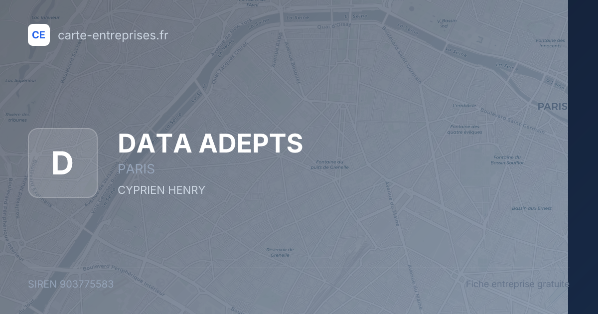 DATA ADEPTS — 903775583 — fiche entreprise