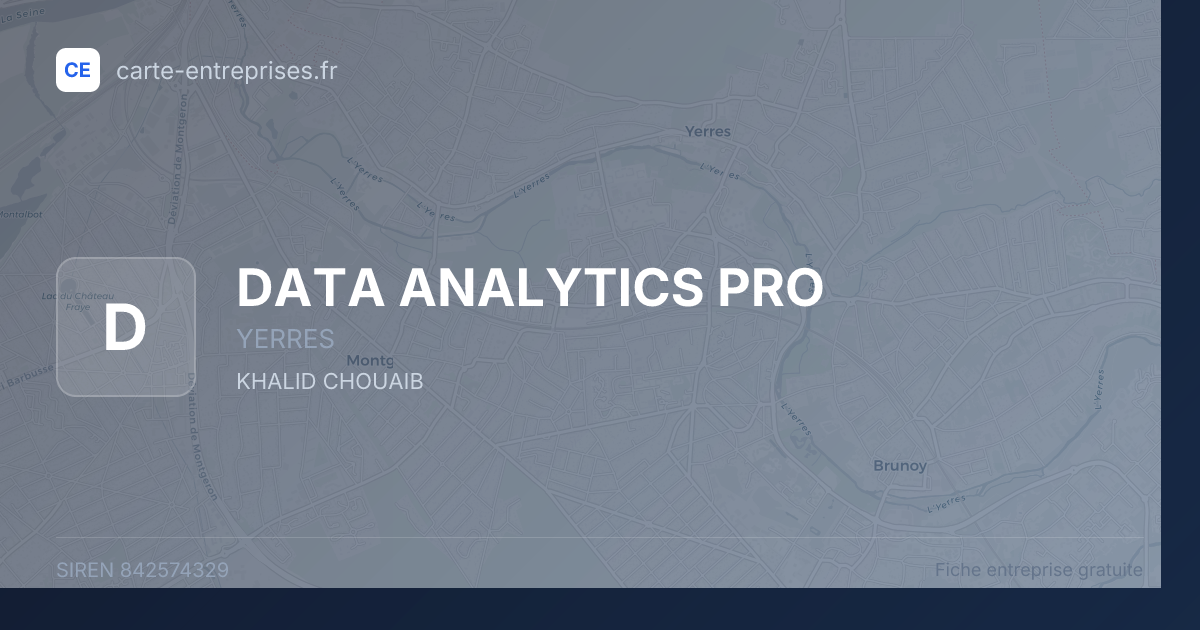 DATA ANALYTICS PRO — 842574329 — fiche entreprise