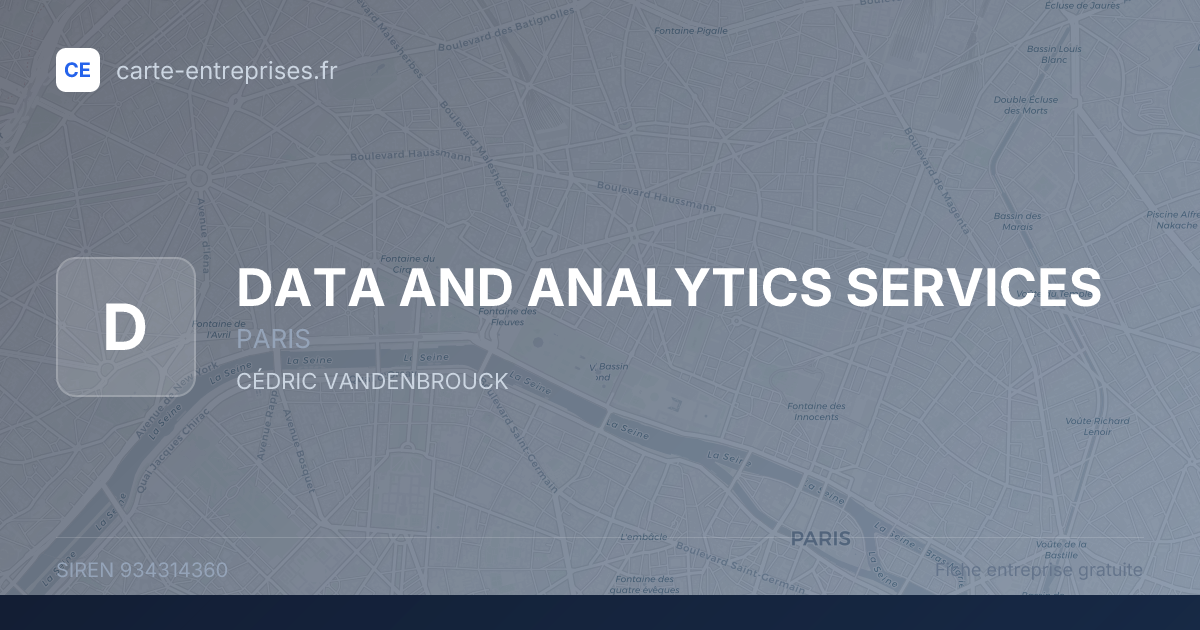 DATA AND ANALYTICS SERVICES — 934314360 — fiche entreprise
